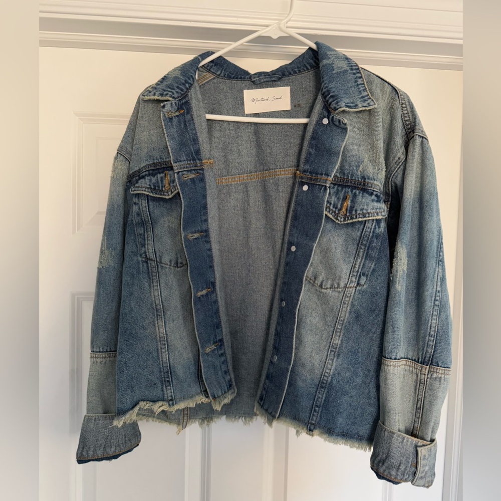 mustard seed jean jacket